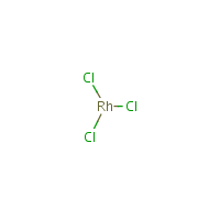 Rhodium chloride formula graphical representation