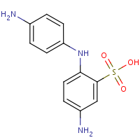 5-Amino-2-((4-aminophenyl)amino)benzenesulfonic acid formula graphical representation