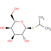 Isopropyl beta-D-thiogalactopyranoside formula graphical representation