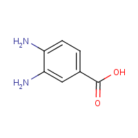 3,4-Diaminobenzoic acid formula graphical representation