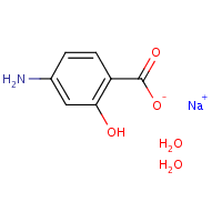 p-Aminosalicylic acid sodium salt dihydrate formula graphical representation