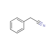 Benzyl cyanide formula graphical representation