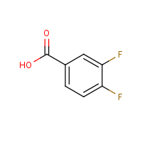 3,4-Difluorobenzoic acid formula graphical representation