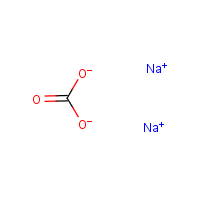 Sodium carbonate formula graphical representation