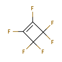 Hexafluorocyclobutene formula graphical representation