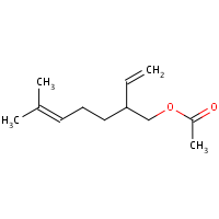 Acetylated myrcene formula graphical representation