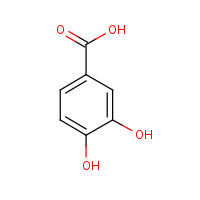 Protocatechuic acid formula graphical representation